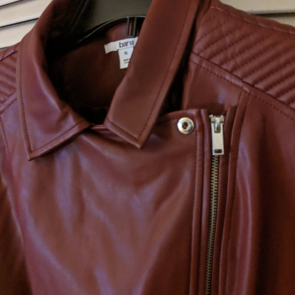 Bar III vegan leather jacket NWT XL